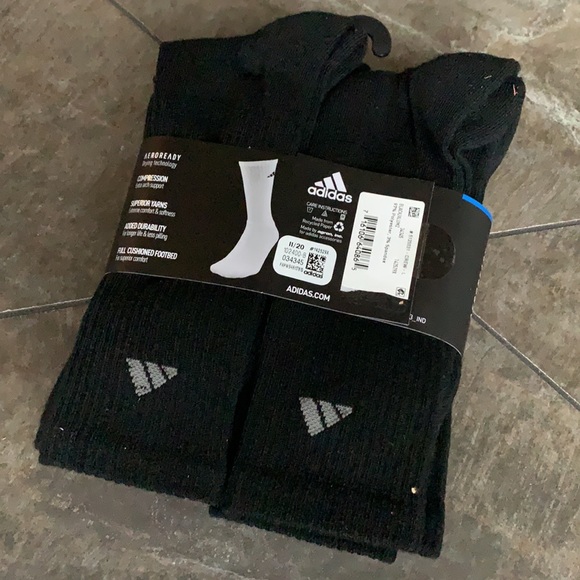 6 pairs socks set Adidas Men’s Cushioned Crew - Picture 3 of 14